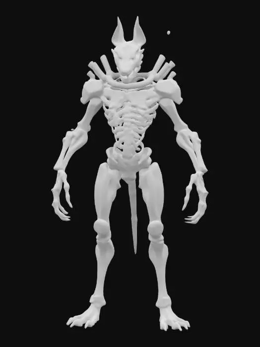 3D model for A grotesque model of Anubis in a style inspired by H.R Giger