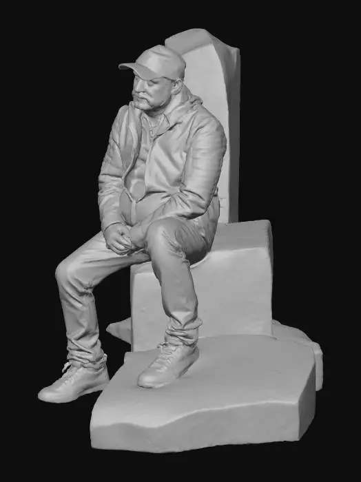3D model for Man on Stone Seat