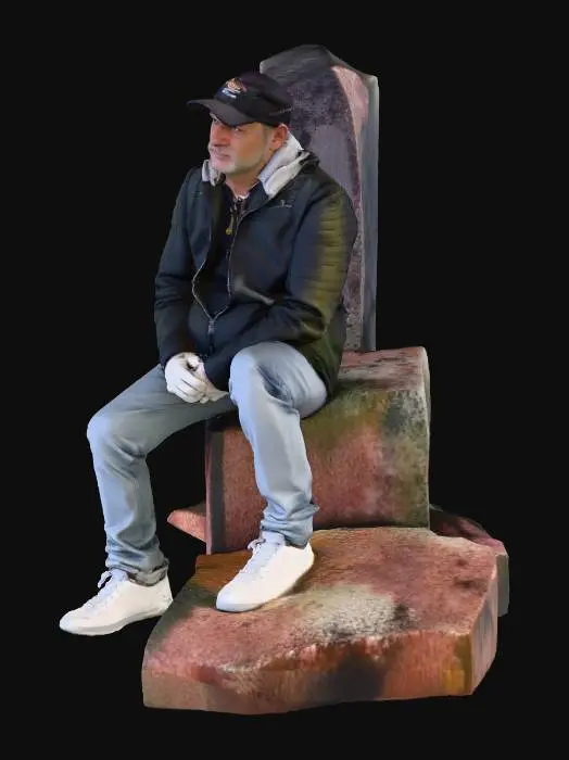 3D model for Man on Stone Seat
