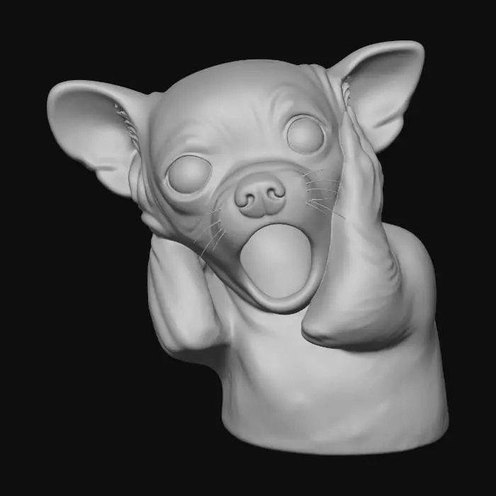 3D model for Surprised Chihuahua