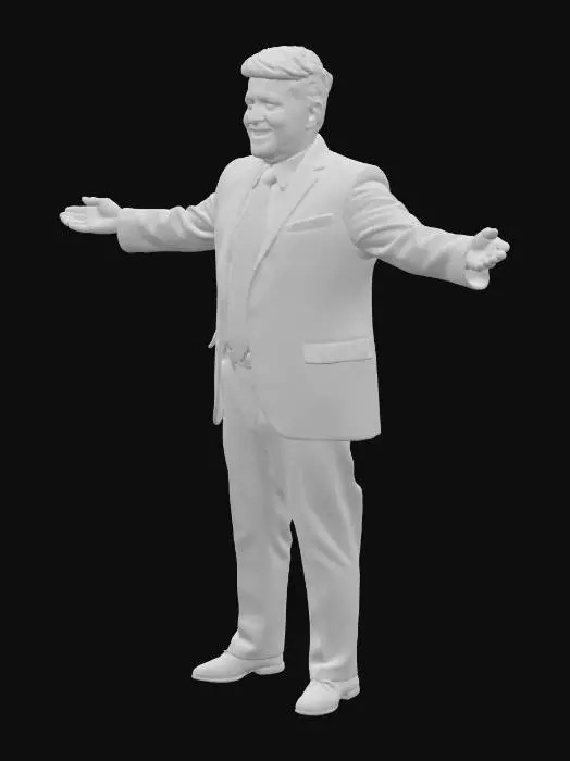 3D model for Man in Red Tie, donald trump