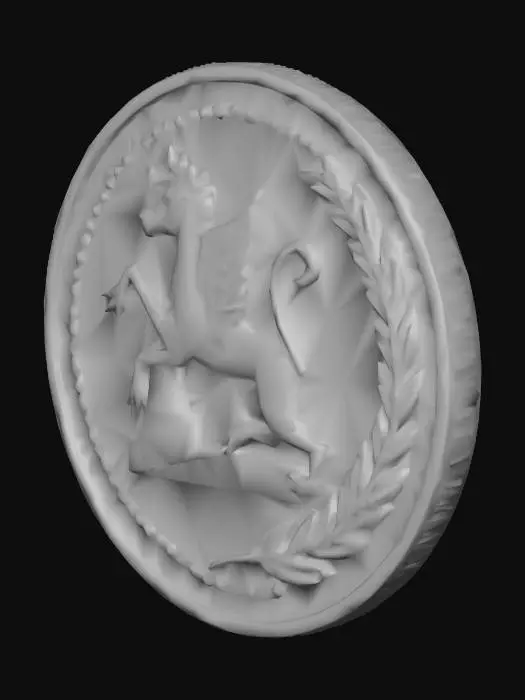 3D model for a 3d golden coin