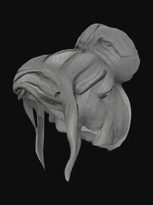 3D model for Elegant Bun Hairstyle