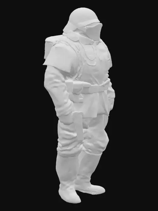 3D model for Futuristic Soldier in Red Helmet