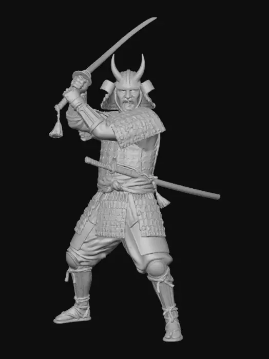3D model for Samurai Warrior double handed sword