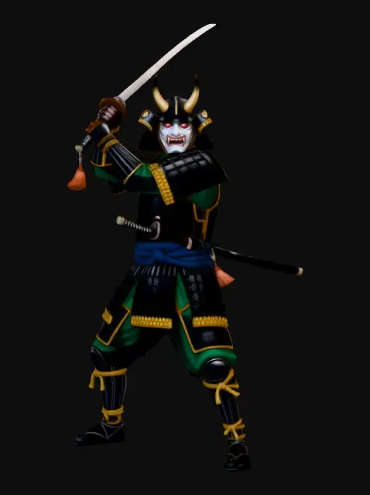 3D model for Samurai Warrior double handed sword
