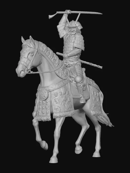 3D model for Samarai  on horse