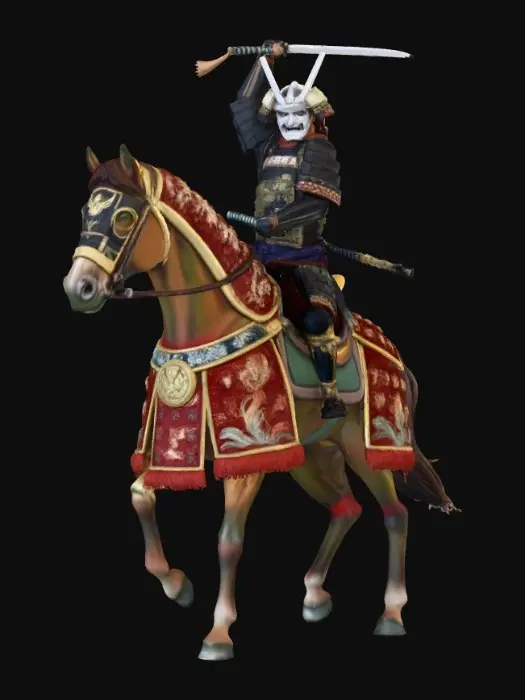 3D model for Samarai  on horse