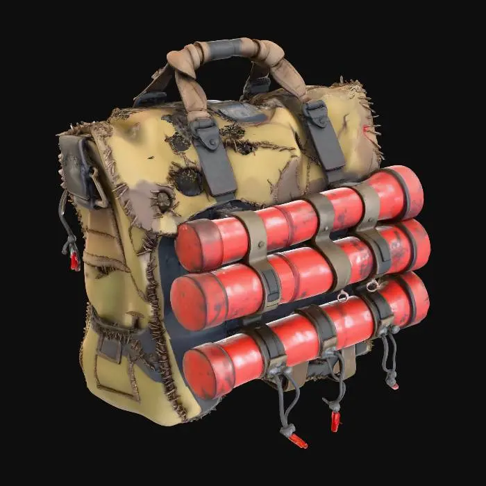 3D model for Red Charge Pack, Exotic Gear