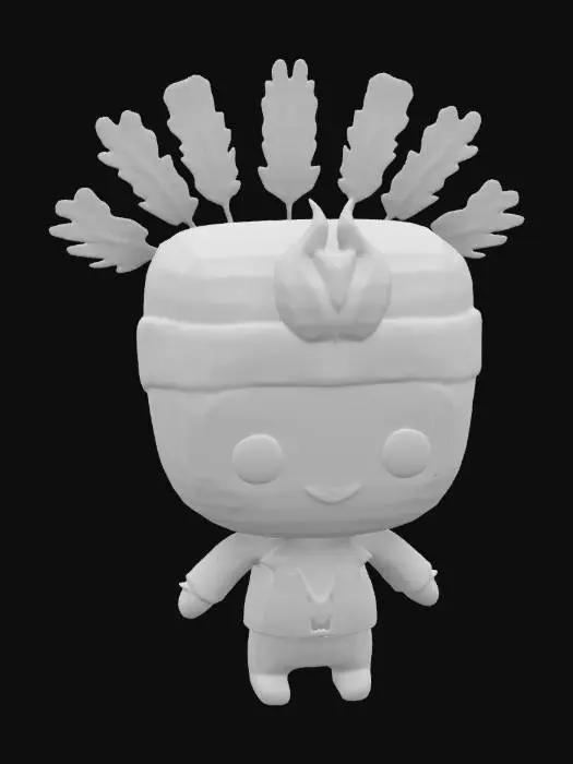 3D model for Leafy Mascot