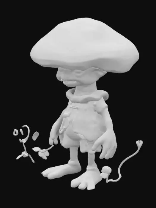 3D model for Mushroom folk