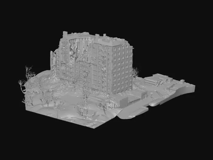 3D model for Desolate Ruin panel 2