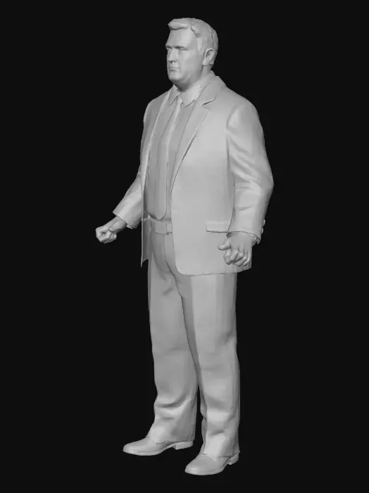 3D model for a modern day middle aged man without a beard or any facial hair, wearing a suit going to his office.
t-pose and importable into blender and unity game engine.