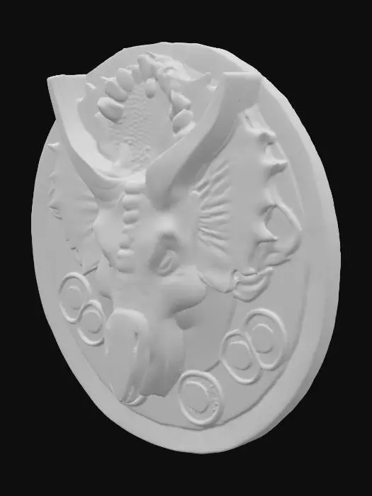 3D model for Triceratops Medallion