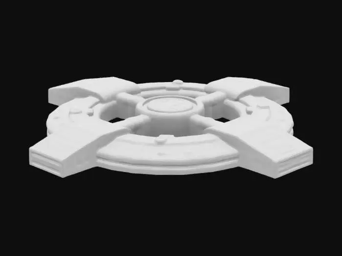 3D model for space command station, realistic, high definition, HD, High quality, high resolution, 4k, 8k, 16k, cinema4d modeled