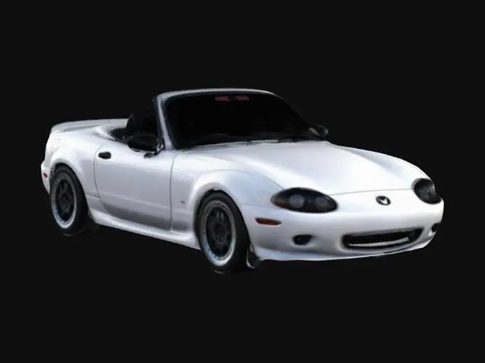 3D model for ultra realistic 1997 mazda miata na, hardtop, BBS rims, Highly Detailed, Ultra Realistic