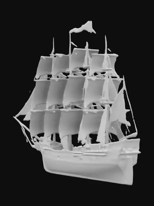 3D model for The USS Constitution 3d model highly realistic, clean lines