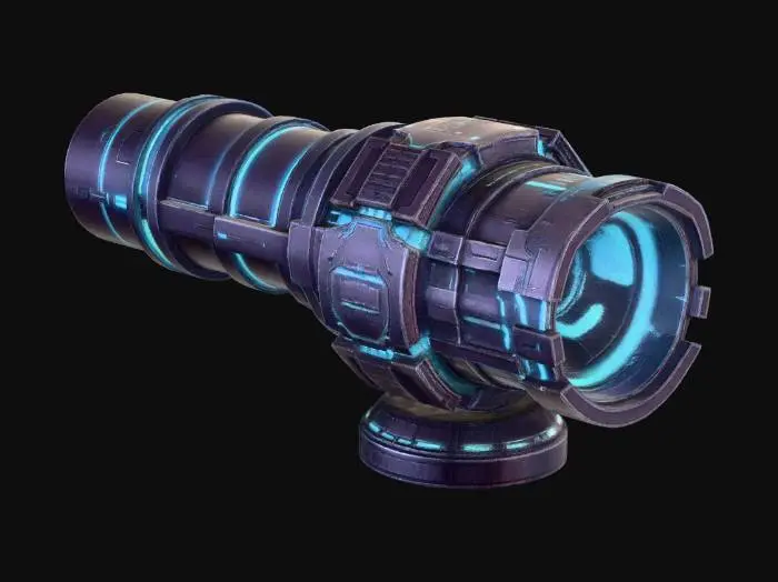 3D model for Neon Pulse Cannon Over Neo City