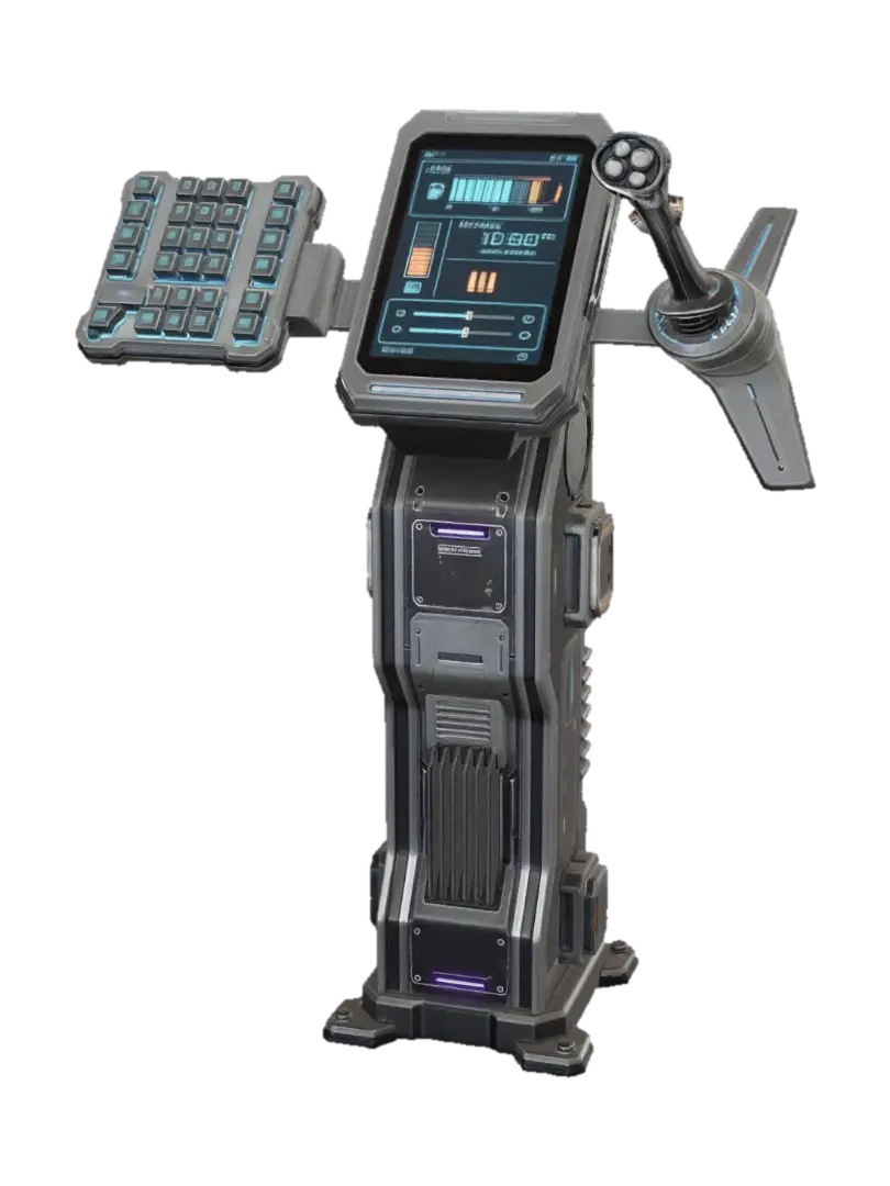 Nebula Command Console - Control 3D model, vytvořený pomocí AI
