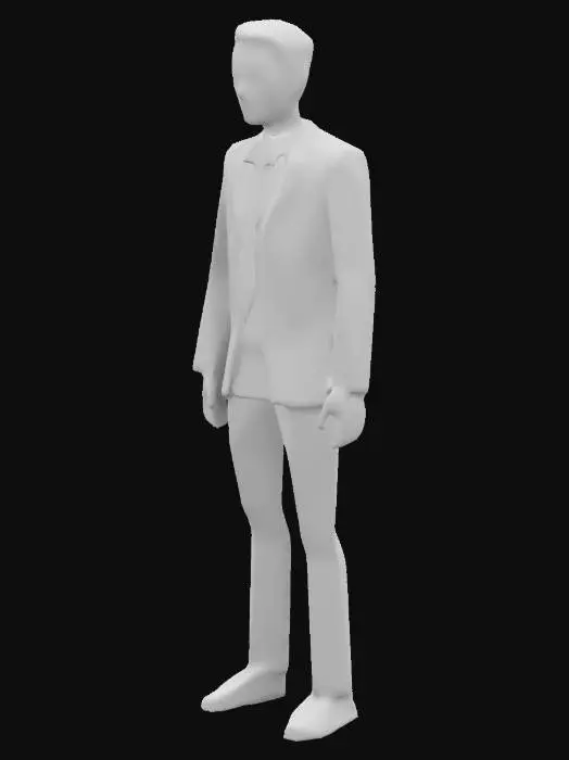 3D model for Business Avatar PS1 Style Low Poly