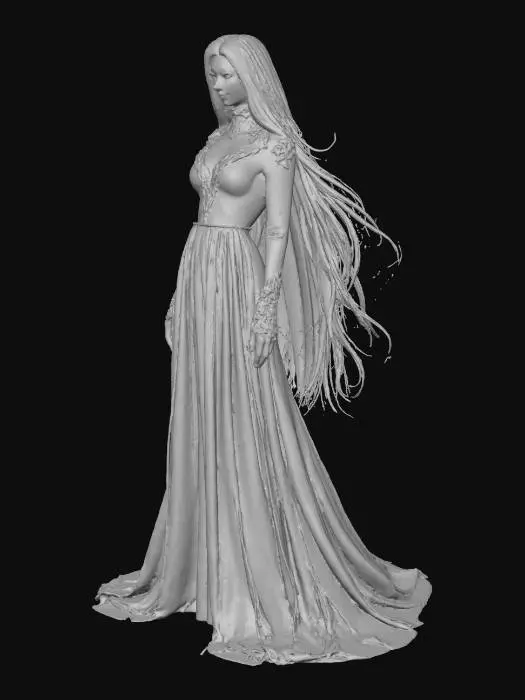 3D model for create a female super villain character that does not infringe on any current copyright laws.