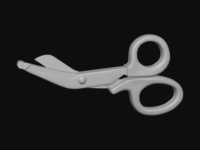 3D model for Orange Handle Medical Scissors