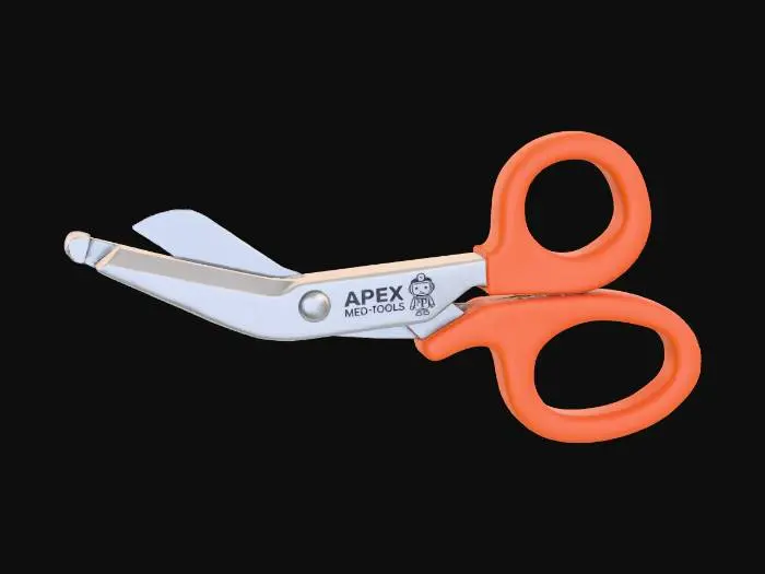 3D model for Orange Handle Medical Scissors