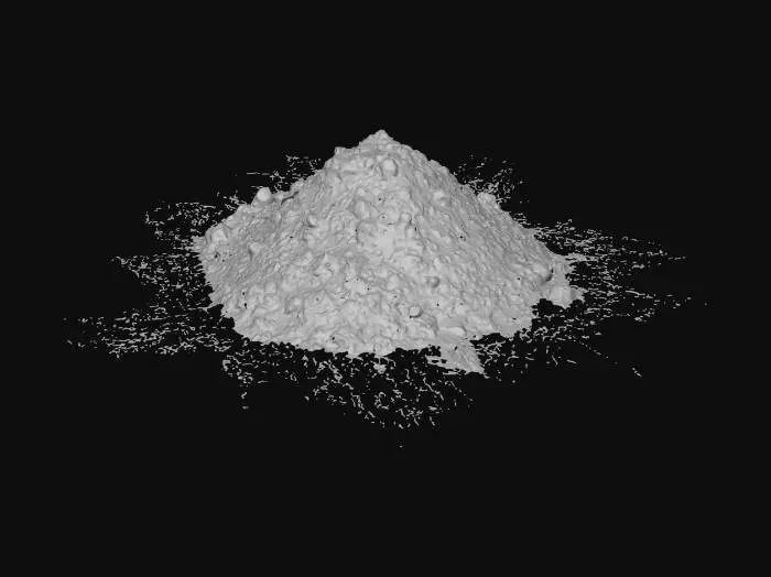 3D model for Powdered Substance on Black Background
