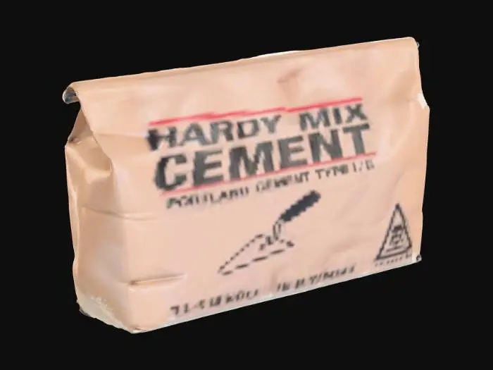 3D model for Cement Bag on Black Background