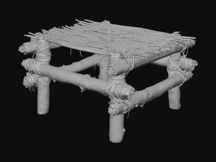 3D model for Rustic Timber Table