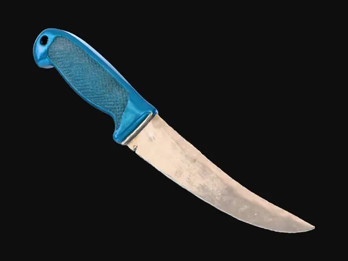 3D model for Fillet Knife with Blue Handle
