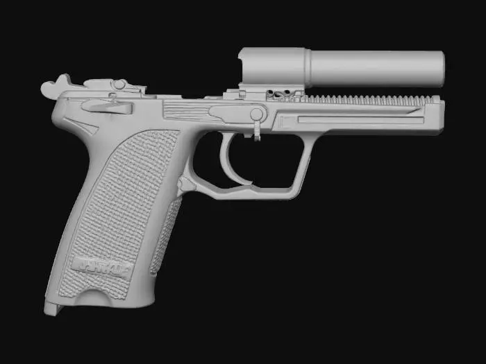 3D model for Obsidian Arms .45 Pistol Receiver and Barrel/internals
