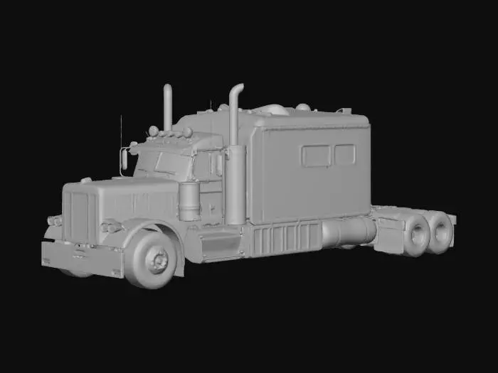 3D model for Ultra Cab Peterbilt 389 Long Haul Semi with 156 in Sleeper