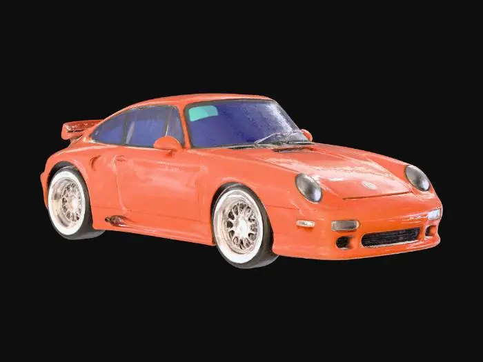 3D model for 1977 Porsche 911s with 993 Turbo S super wide body kit