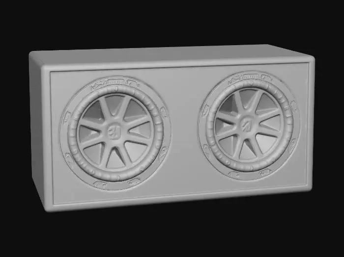3D model for 12" Kicker Dual Subwoofer in Box
