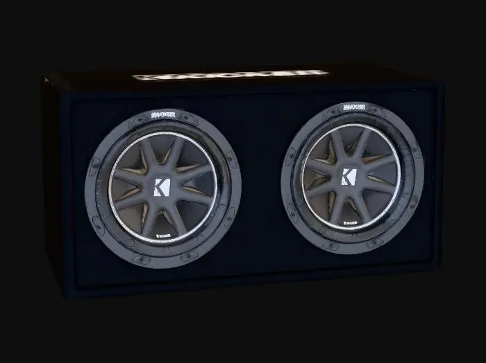 3D model for 12" Kicker Dual Subwoofer in Box