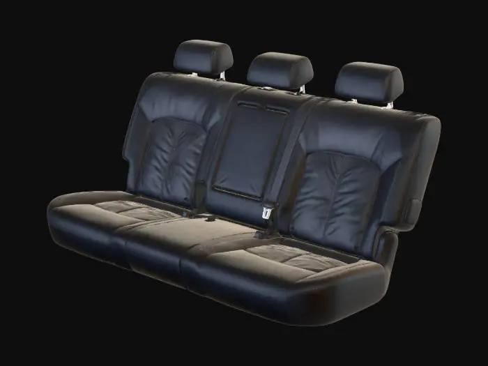 3D model for Rear Three-Seat Leather Car Interior