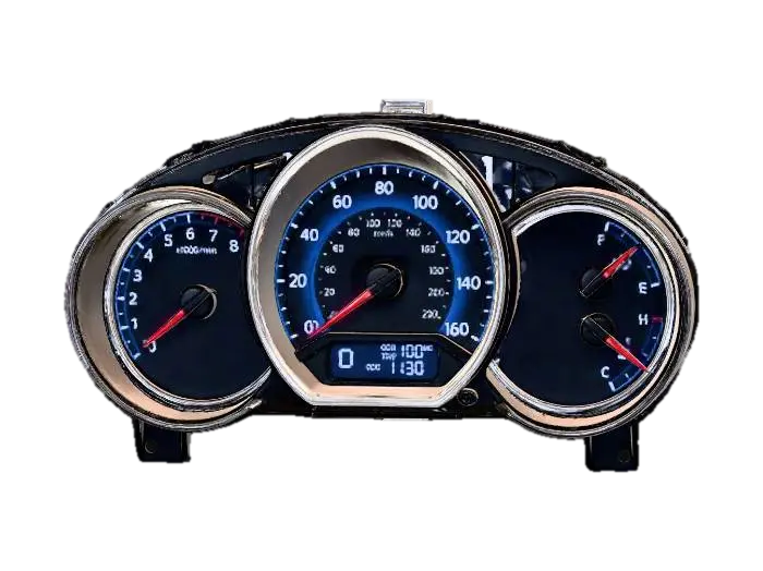 Car gauge cluster 3D model, vytvořený pomocí AI