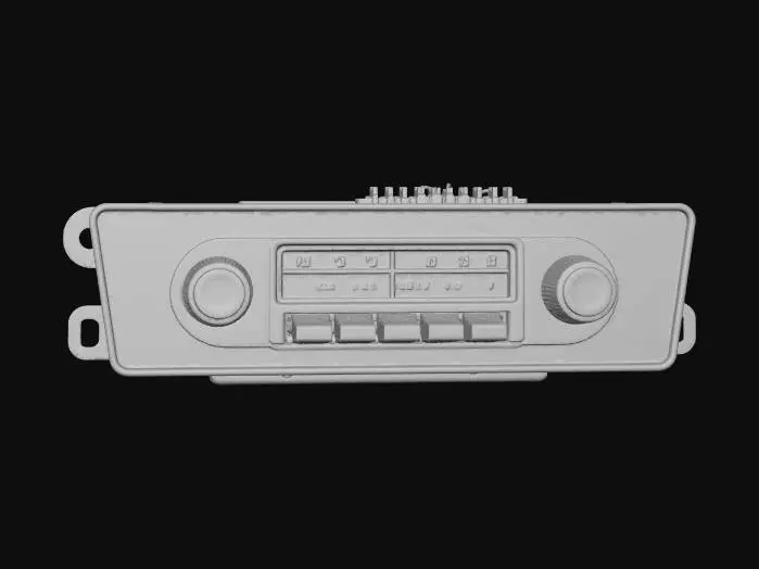 3D model for Vintage car radio