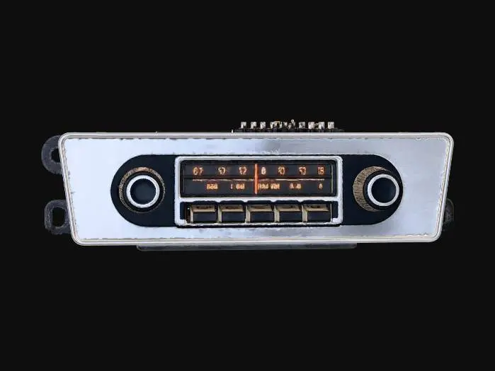 3D model for Vintage car radio