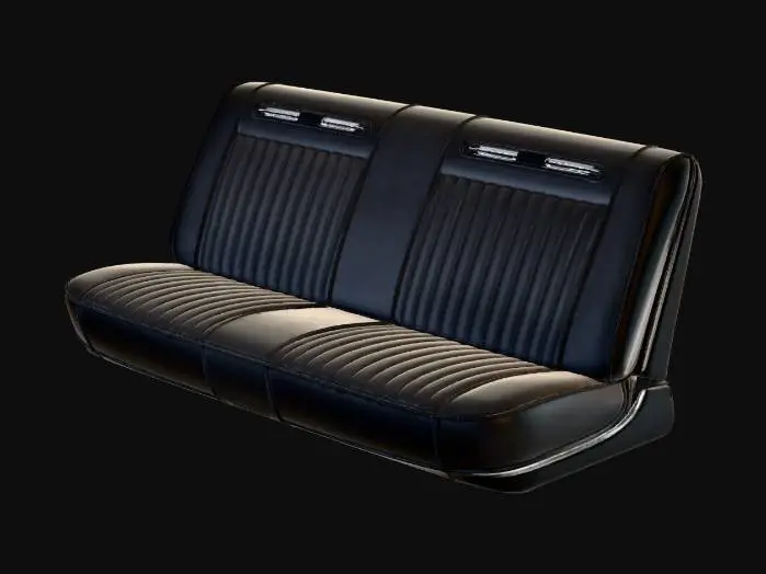 3D model for Classic Car Leather Car Rear Bench