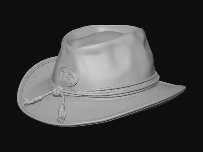 3D model for Vintage US Army cap 2