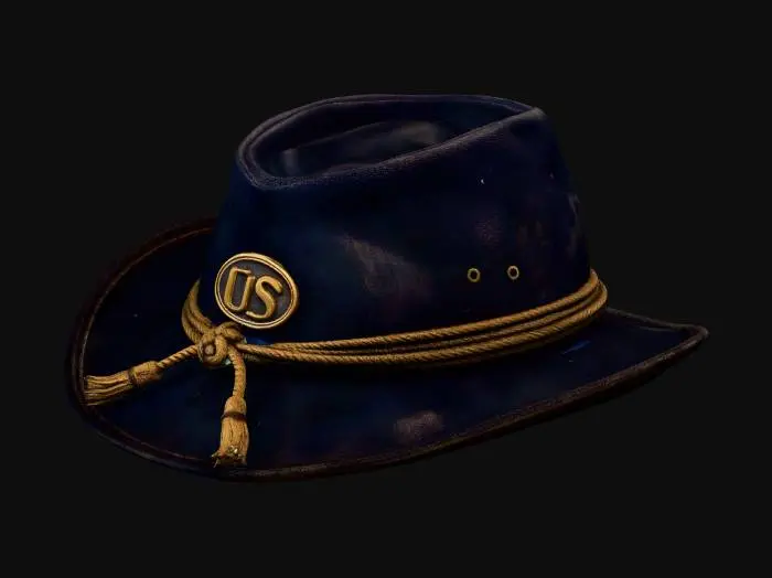 3D model for Vintage US Army cap 2
