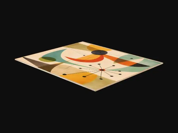 3D model for Orbits of Color Mid-Century Rug