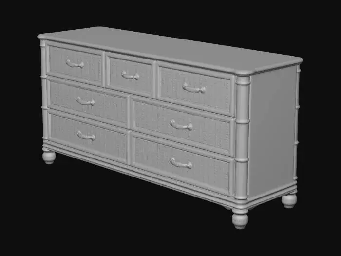3D model for Tropical Style Dresser