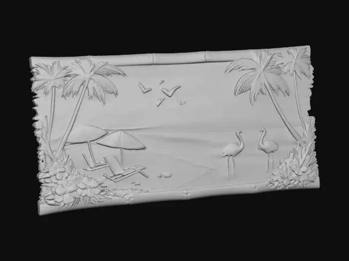 3D model for Tropical Sunset Beach Mural