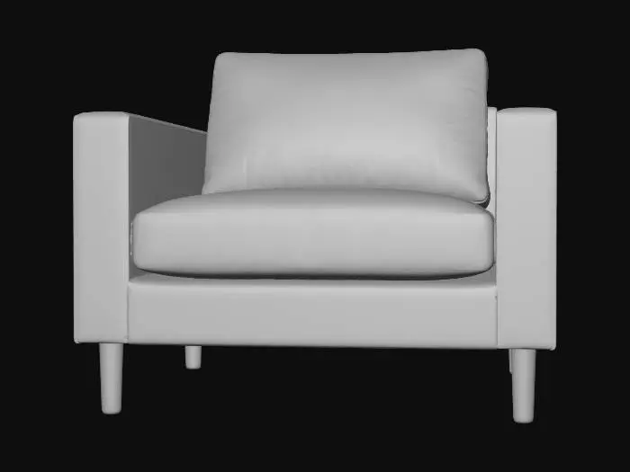 3D model for Grey Modern Armchair