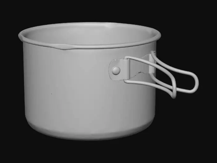 3D model for Weathered Steel Camping Pot