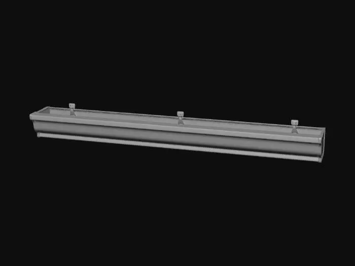 3D model for Linear aluminum light fixture