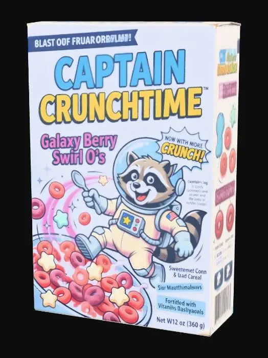 3D model for Captain Crunchtime Cereal Box